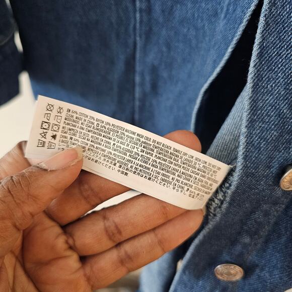 Forever 21 Button Down Dark Wash Denim Skirt Dress Size S - Picture 5 of 6